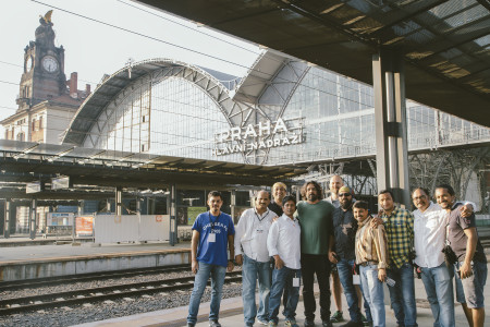 Bollywood crew at the Prague main station | Photo courtesy of Red Chillies Entertainment