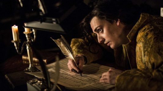Aneurin Barnard plays Mozart. Courtesy of Carnaby Intl.
