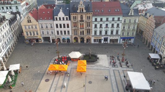 Dr. E. Beneš Square in Liberec on a regular weekday | Photo: Czech Film Commission