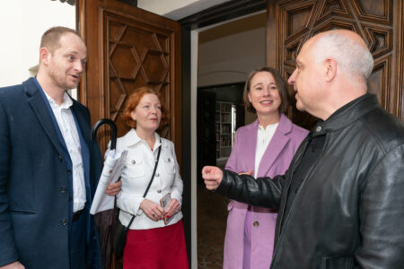Czech Deputy Minister of Culture for audiovision Michal Šašek, Czech Film Commissioner Pavlína Žipková, Villa Aurora director Claudia Gordon and chairman of the board of directors of Villa Aurora & Thomas Mann House Markus Klimmer (from the left), photo: Aaron Perez/Villa Aurora